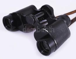 Deraisme Paris 8x25 francia távcső, bőr tokjában, 15x12 cm