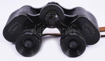 Deraisme Paris 8x25 francia távcső, bőr tokjában, 15x12 cm