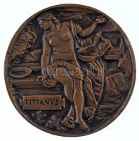 Renner Kálmán (1927-1994) 1976. "Tiziano Vecello / Titianvs" kétoldalas, öntött, bronz eml...