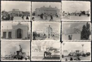 cca 1960-1970 Moszkva, kiállítás felvételei, 17 db fotó, néhányon kisebb sarokhiánnyal/sérüléssel, 9x13 cm