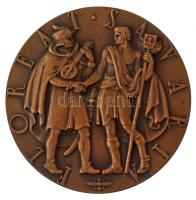 M. Gruber Leó (1911-1991) 1936. "Szombathelyi Országos Dalosverseny 1936. - Liszt Ünnepély / FLOREAT SAVARI" kétoldalas, vert bronz emlékérem Szign.: M: Gruber Leo (60mm) T:AU