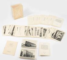 1964 Mi ez? Építészettörténeti társasjáték, kártyajáték - Budapesti műemlékek, dobozában komplett, 100 db