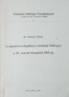 Dr. Dobány Zoltán: A taktaközi települések történeti földrajza a 18. század közepétől 1945-ig. Történeti Földrajzi Tanulmányok 3. Nyíregyháza, 1995, Bessenyei György Tanárképző Főiskola Földrajz Tanszéke. A szerző által DEDIKÁLT példány! Kiadói papírkötés, kihajtható térképmellékletekkel.