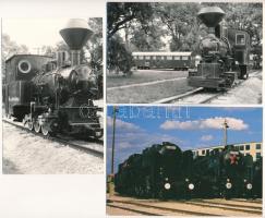 8 db MODERN magyar gőzmozdony, vonat képeslap / 8 MODERN Hungarian locomotive, train postcards