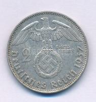 Német Harmadik Birodalom 1937D 2M Ag "Hindenburg" T:XF German Third Reich 1937D 2 Mark Ag "Hindenburg" C:XF Krause KM#93