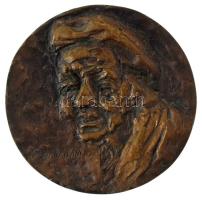 DN "Rembrandt" egyoldalas, öntött, bronz plakett Szign.:L (85mm) T:AU patina