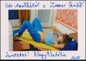 Nagy Natália humorista dedikálásával ellátott fotó 15x18 cm