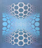 Vasarely Victor (1908-1997): P 1192 "OGNALL" (Op-art kompozíció). Ofszet, papír, jelzett a...