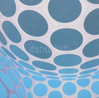 Vasarely Victor (1908-1997): P 1192 "OGNALL" (Op-art kompozíció). Ofszet, papír, jelzett a...