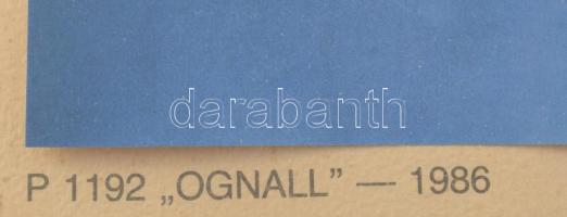 Vasarely Victor (1908-1997): P 1192 "OGNALL" (Op-art kompozíció). Ofszet, papír, jelzett a...