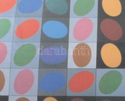 Vasarely Victor (1908-1997): P 1190 "HANDYA" (Op-art kompozíció). Ofszet, papír, jelzett a...