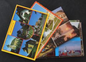 60 db MODERN használatlan, színes magyar város képeslap / 60 MODERN unused Hungarian color town-view postcards
