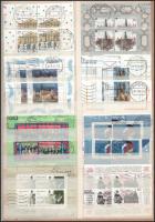 Modern német tétel, benne 36 db ívszéli kiadás + 55 db ívsarki bélyeg, köztük 3 eurós, 2 db nagyalak...