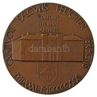 Beck Ö. Fülöp (1873-1945) 1931. "400 éves a pápai Református Kollégium" kétoldalas, vert b...