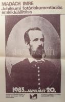 1983 össz. 4 db plakát, közte 2 db Inke László (1925-1992) Jászai Mari-díjas színművész, érdemes és kiváló művész által DEDIKÁLT: Madách Galéria, Madách Imre születésének 160. évfordulójára emlékműsor, Inke László előadóestje, Inke László által DEDIKÁLT! Hajtásnyommal. 39,5x27 cm. + Madách Imre, jubileumi fotódokumentációs emlékkiállítása, Inke László által DEDIKÁLT! Hajtásnyommal. 42x28 cm + Inke László, irodalmi kávéház, hajtásnyommal, lapszéli apró szakadásokkal, 42x30 cm. + Madách Imre, jubileumi fotódokumentációs emlékkiállítása. Hajtásnyommal. 42x28 cm