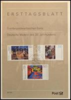 4 db luxus minőségű levélberakó sötétkék gyűrűs borítóval, tokkal (bennük német ETB gyűjteményrész)