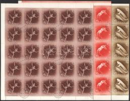 1952 Olimpia (I.) - Helsinki hajtott teljes ívsor, a 30f vízjel nélkül, az 1,70Ft lemezhibával