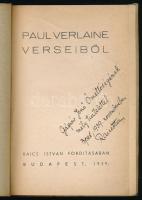 Paul Verlaine verseiből. Bp., 1939. Raics István fordításában. A fordító által DEDIKÁLT! Kiadói papí...