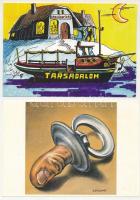 16 db MODERN különleges témájú, főleg humoros képeslap / 16 modern special postcards