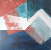 Faragó Ágnes (1951-): Rétegek 3. Akril, vászon, jelzett a hátoldalán. 59,5x59,5 cm