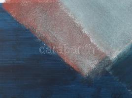 Faragó Ágnes (1951-): Rétegek 3. Akril, vászon, jelzett a hátoldalán. 59,5x59,5 cm