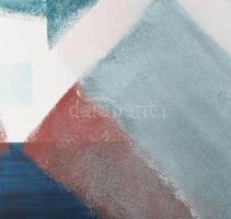 Faragó Ágnes (1951-): Rétegek 3. Akril, vászon, jelzett a hátoldalán. 59,5x59,5 cm