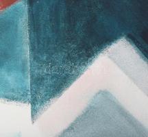 Faragó Ágnes (1951-): Rétegek 3. Akril, vászon, jelzett a hátoldalán. 59,5x59,5 cm