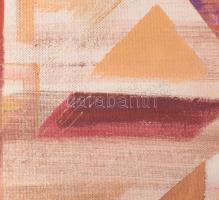 Faragó Ágnes (1951-): Konstrukció, 2023. Akril, farost, jelzett a hátoldalán. 75x31 cm