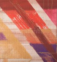 Faragó Ágnes (1951-): Konstrukció, 2023. Akril, farost, jelzett a hátoldalán. 75x31 cm