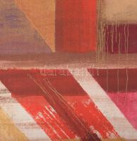 Faragó Ágnes (1951-): Konstrukció, 2023. Akril, farost, jelzett a hátoldalán. 75x31 cm