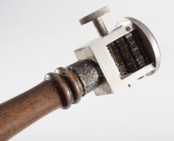 cca 1960/70 Tábori posta bélyegző, fa nyéllel, h: 13 cm