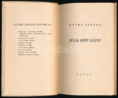 Nyírő József: Júlia szép leány. Bp., 1939, Révai. Kiadói halina kötés, jó állapotban
