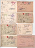 8 db RÉGI első és második világháborús orosz-magyar hadifogoly levelezőlap, vegyes minőségben / 8 pre-1945 WWI and WWII Russian-Hungarian POW (prisoner of war) postcards, in mixed quality