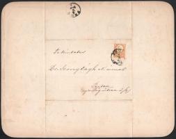 1873 Réznyomat 2kr ifj. gróf Nádasdy Ferencné halotti értesítőjén, "PES(T) / "LIPÓ(TVÁROS)"