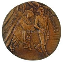 DN "HOMMAGE A CEZANNE" kétoldalas, öntött, bronz emlékérme (110mm) T: AU patina
ND "...