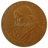 Csehszlovákia 1964. "Jan Amos Komenský 1592-1670 / Město Přerov z doby působení J.A. Komenského (Jan Amos Comenius 1592-1670 / Přerov városa J. A. Comenius idejében)" bronz emlékérem. Szign.: Josef Baják (80mm) T:AU Czechoslovakia 1964. "Jan Amos Komenský 1592-1670 / Město Přerov z doby působení J.A. Komenského (Jan Amos Comenius 1592-1670 / The city of Přerov during the time of J.A. Comenius)" bronze commemorative medal. Signed: Josef Baják (80mm) C:AU