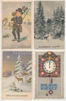 8 db RÉGI karácsonyi üdvözlő képeslap / 8 pre-1945 Christmas greeting postcards