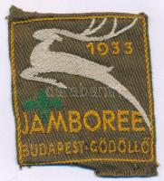 1933. "Jamboree Gödöllő" cserkész felvarró (58x54mm) szép állapotban T:XF Hungary 1933. "Jamboree Gödöllő" scout stitcher (58x54mm) in nice condition C:XF