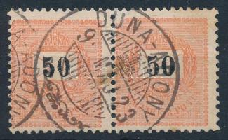 1898 50kr pár, sztereotip és elektrotip jegyekkel, ritka!