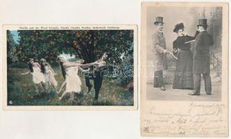 15 db RÉGI film jelenet képeslap / 15 pre-1945 film scenes postcards