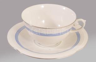 Drasche teás készlet, kék csíkos, jelzett, hibátlan, hiányokkal