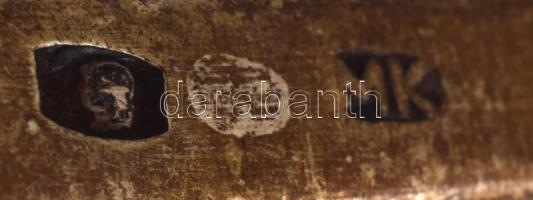 Ezüst (Ag) teás kanál, jelzett, mesterjegyes, h: 15 cm, nettó 23g