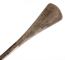 2 darab ezüst (Ag) teás kanál, jelzett, h: 14 cm, nettó 35g