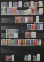 1919-1950 vegyes minőségű magyar gyűjtemény jobb kiadásokkal, hiányokkal + blokkok, kiváló 12 lapos ...