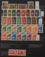 1919-1950 vegyes minőségű magyar gyűjtemény jobb kiadásokkal, hiányokkal + blokkok, kiváló 12 lapos ...