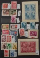 1919-1950 vegyes minőségű magyar gyűjtemény jobb kiadásokkal, hiányokkal + blokkok, kiváló 12 lapos ...