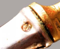 Ezüst (Ag) nyelű süteményes villa készlet. 12 darabos, díszdobozban, jelzett, 16 cm