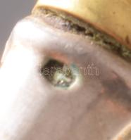 Ezüst (Ag) nyelű süteményes villa készlet. 12 darabos, díszdobozban, jelzett, 16 cm