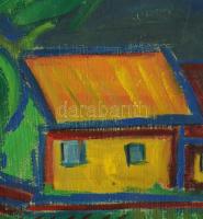 Kozma I jelzéssel: Színes utca. Olaj, vászon, fakeretben, 50×40 cm