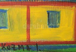 Kozma I jelzéssel: Színes utca. Olaj, vászon, fakeretben, 50×40 cm